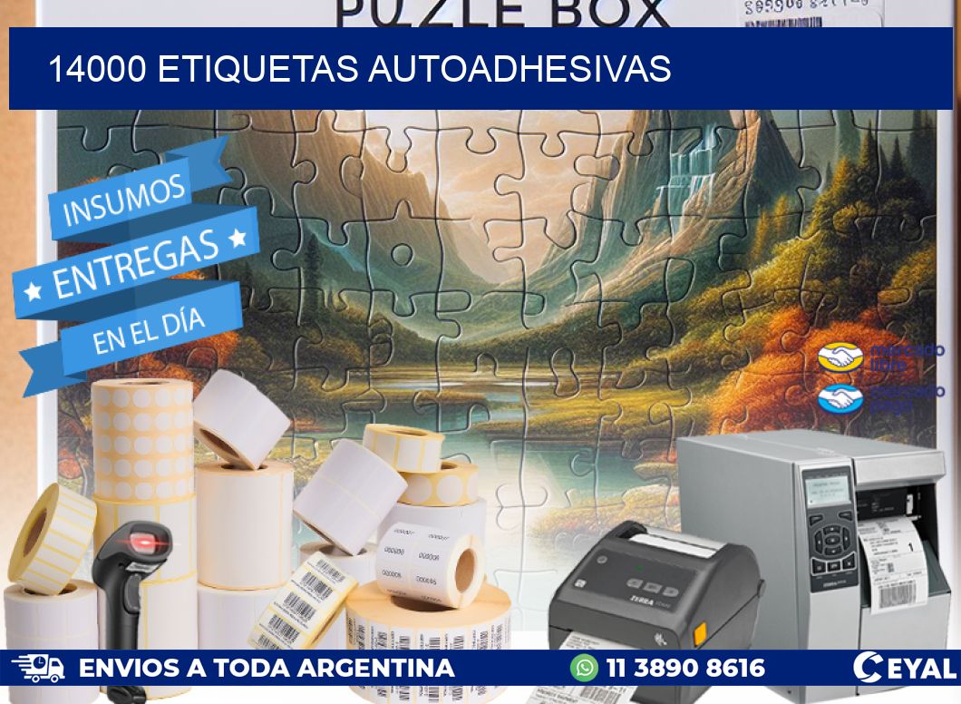 14000 ETIQUETAS AUTOADHESIVAS