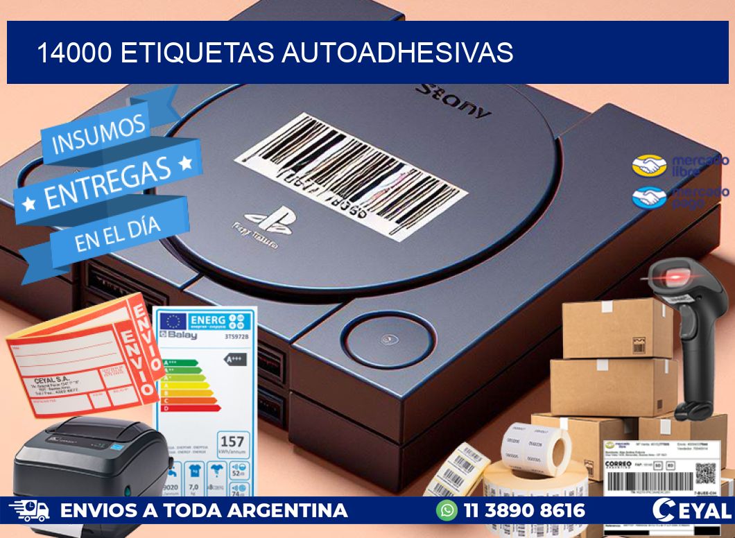 14000 ETIQUETAS AUTOADHESIVAS
