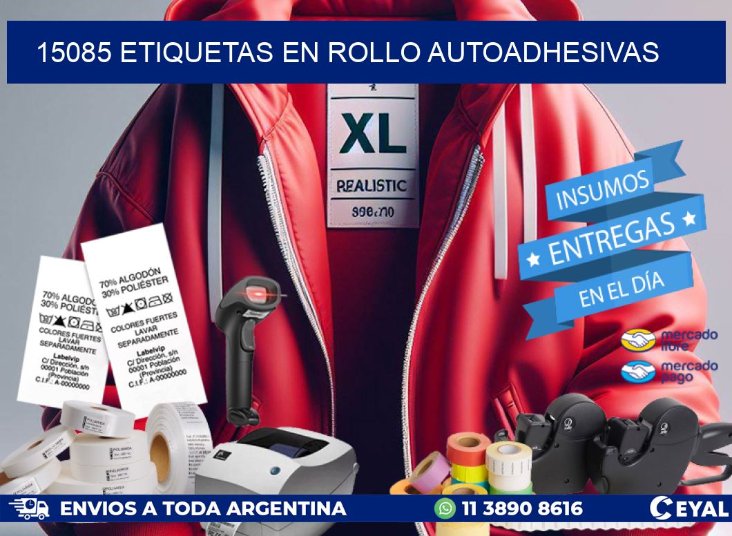 15085 ETIQUETAS EN ROLLO AUTOADHESIVAS