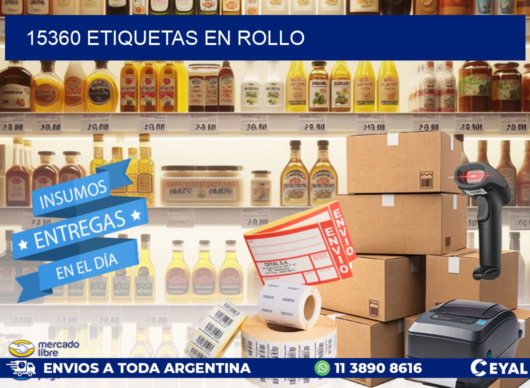 15360 ETIQUETAS EN ROLLO