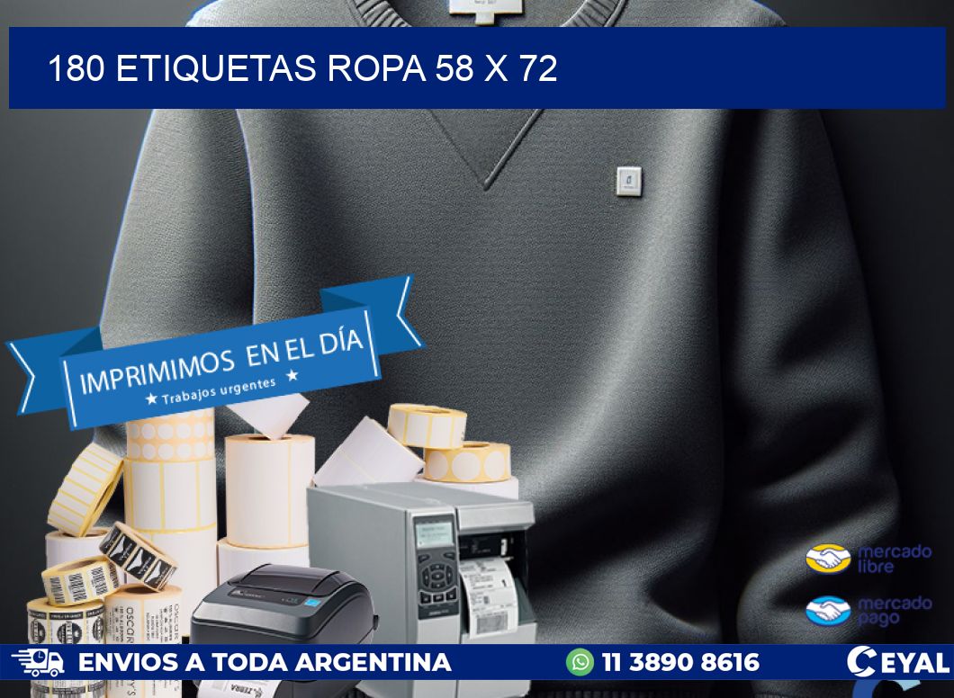 180 ETIQUETAS ROPA 58 x 72