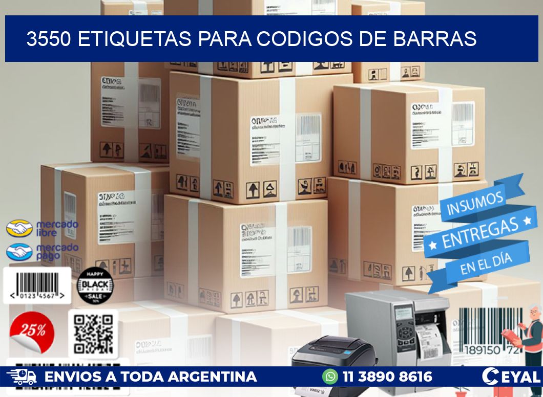 3550 ETIQUETAS PARA CODIGOS DE BARRAS