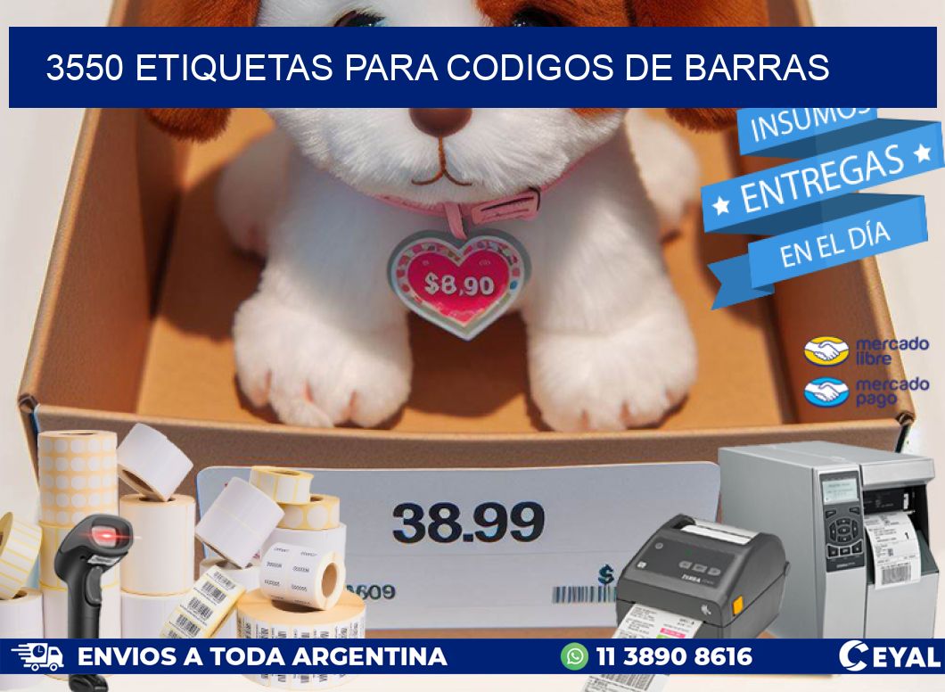 3550 ETIQUETAS PARA CODIGOS DE BARRAS