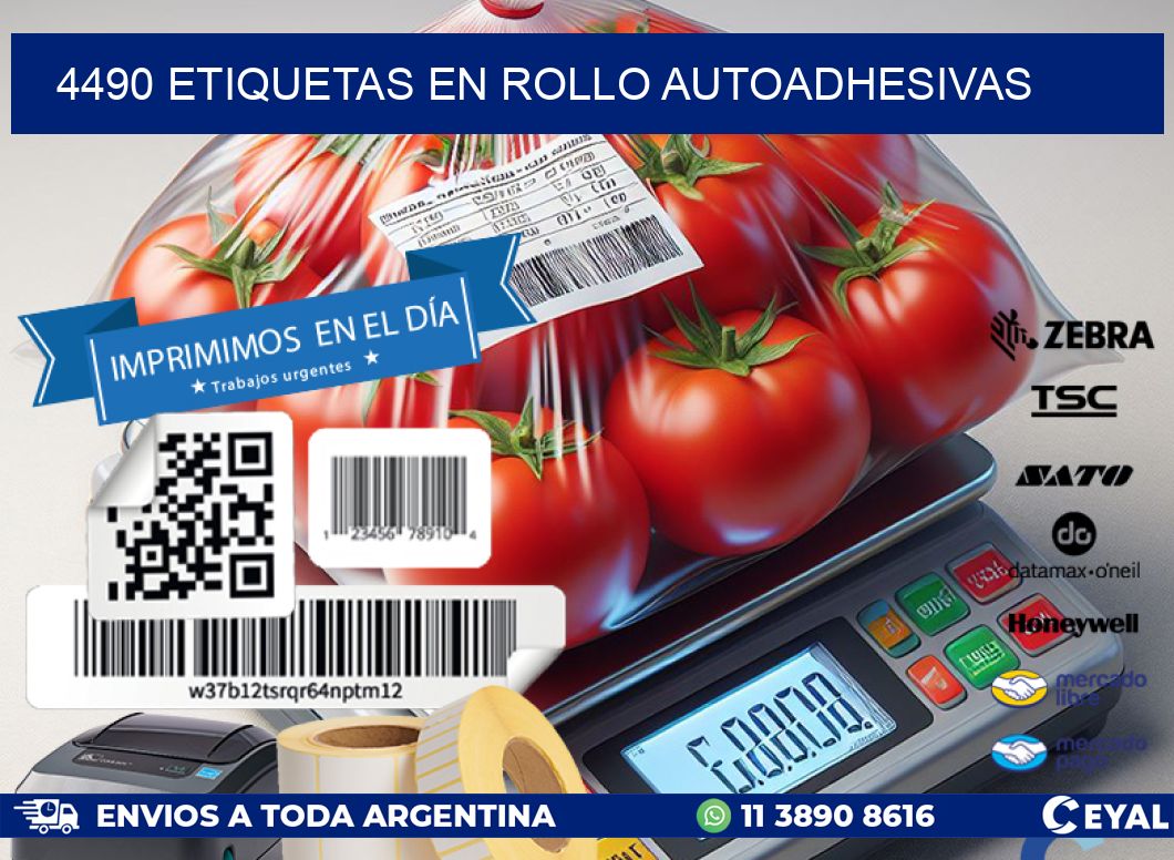 4490 ETIQUETAS EN ROLLO AUTOADHESIVAS
