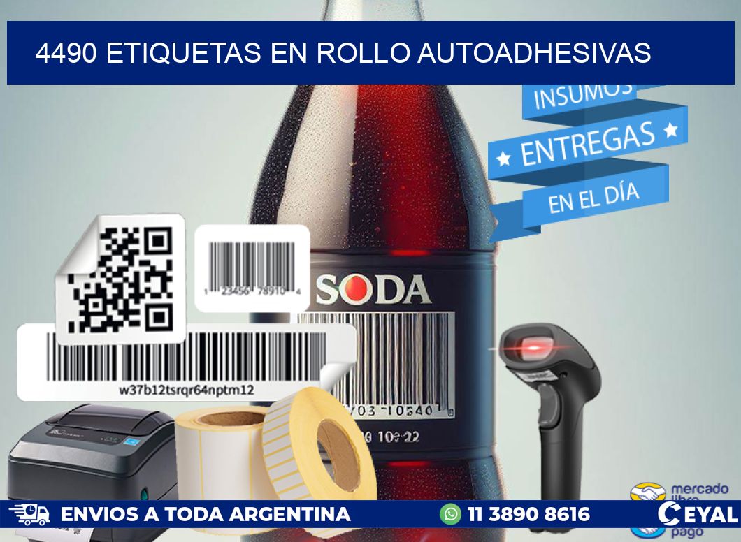 4490 ETIQUETAS EN ROLLO AUTOADHESIVAS