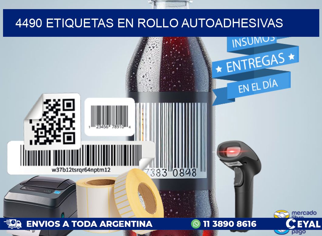 4490 ETIQUETAS EN ROLLO AUTOADHESIVAS
