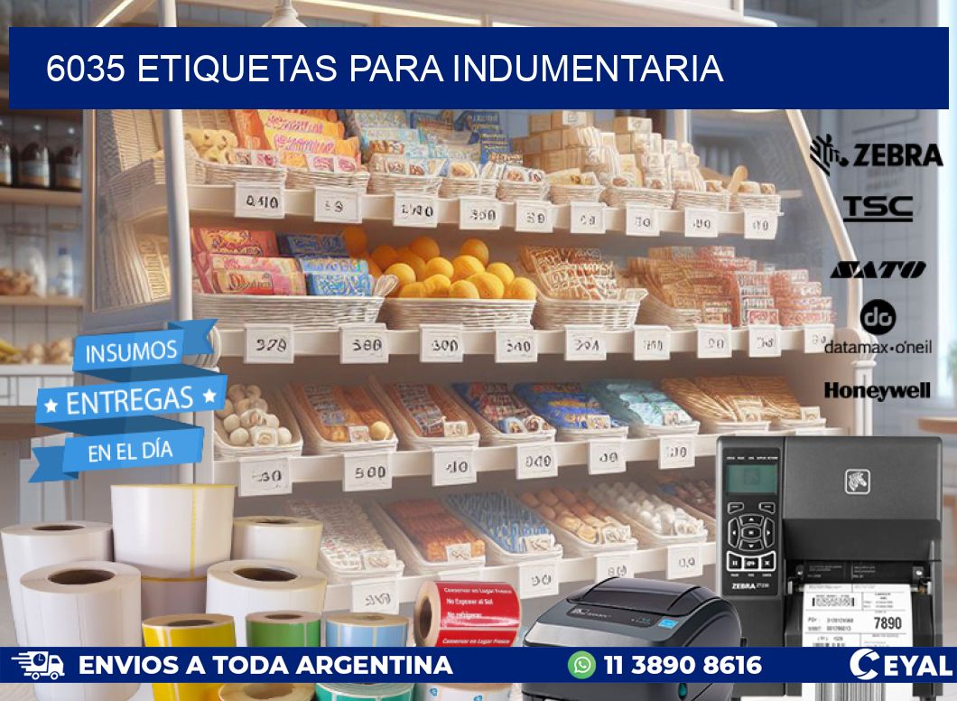 6035 ETIQUETAS PARA INDUMENTARIA