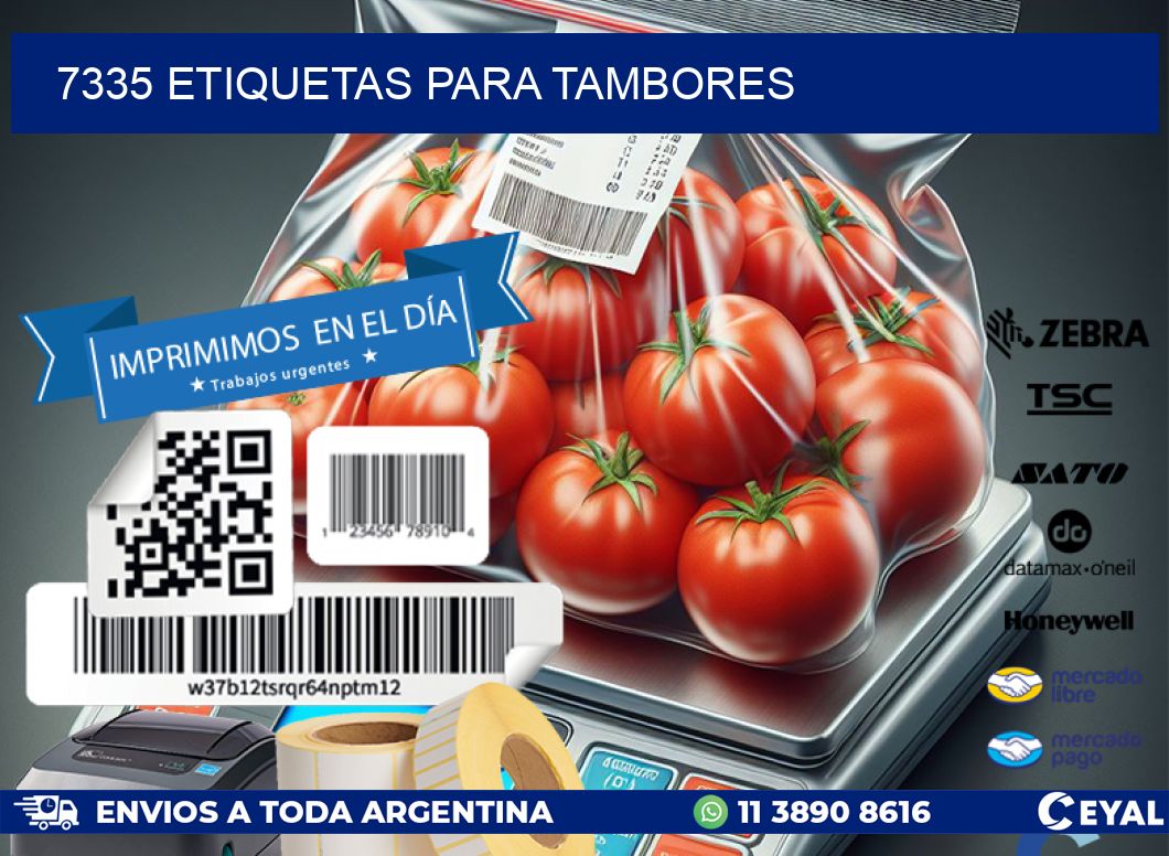 7335 ETIQUETAS PARA TAMBORES