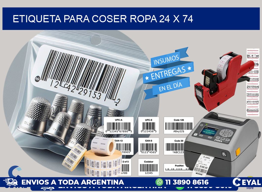 ETIQUETA PARA COSER ROPA 24 x 74