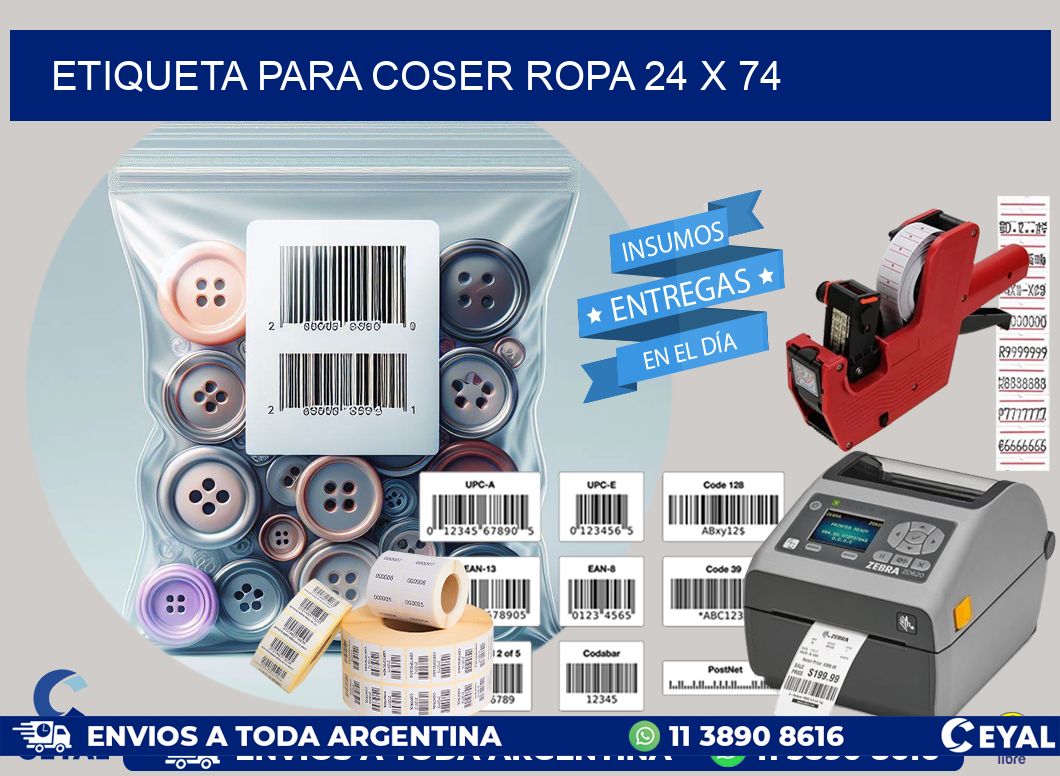 ETIQUETA PARA COSER ROPA 24 x 74