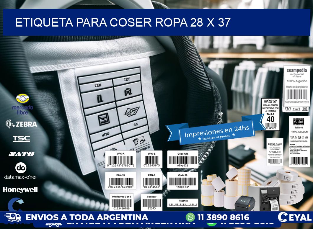 ETIQUETA PARA COSER ROPA 28 x 37