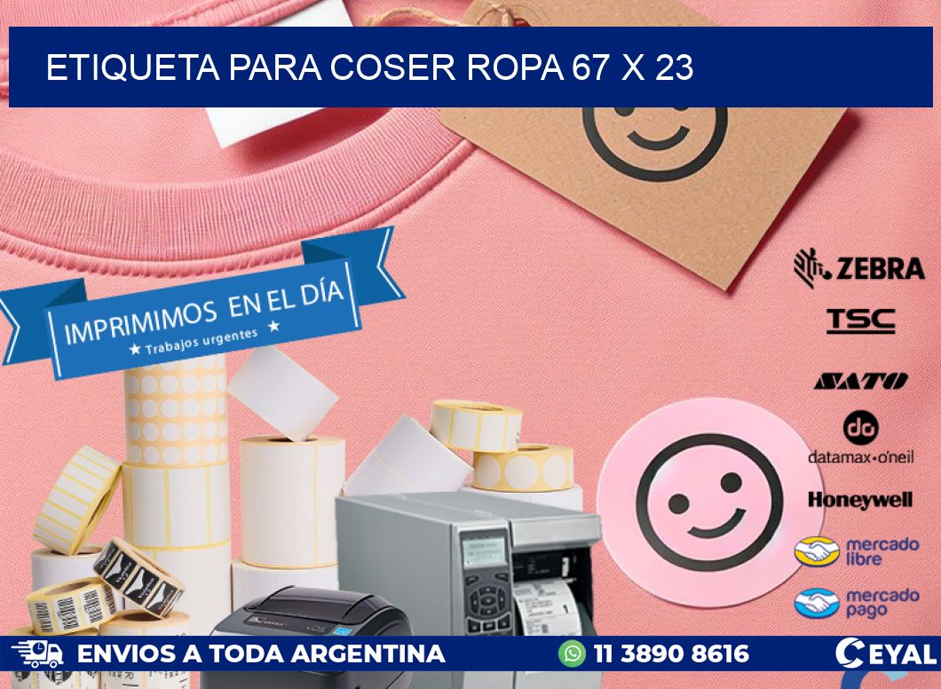 ETIQUETA PARA COSER ROPA 67 x 23