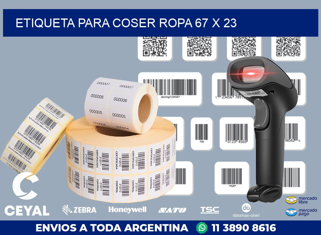 ETIQUETA PARA COSER ROPA 67 x 23