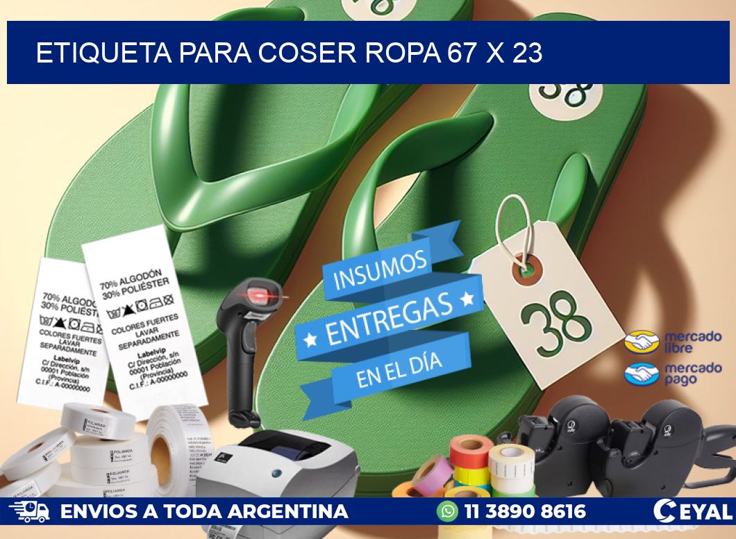 ETIQUETA PARA COSER ROPA 67 x 23