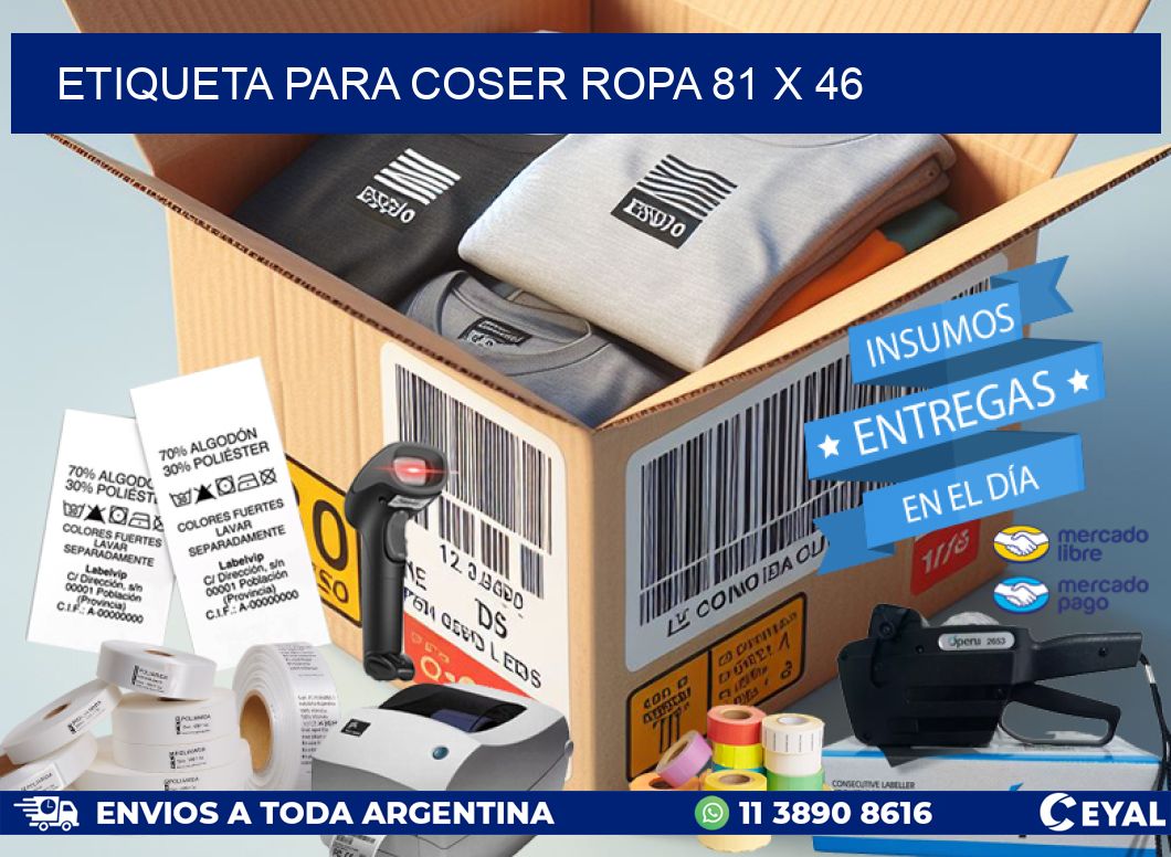 ETIQUETA PARA COSER ROPA 81 x 46