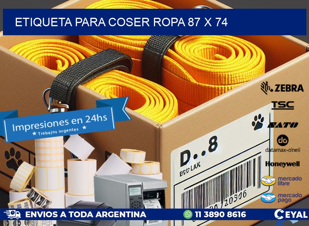 ETIQUETA PARA COSER ROPA 87 x 74