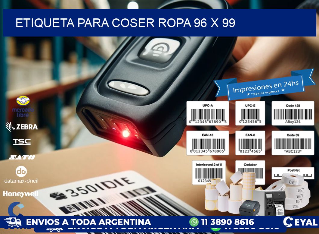 ETIQUETA PARA COSER ROPA 96 x 99