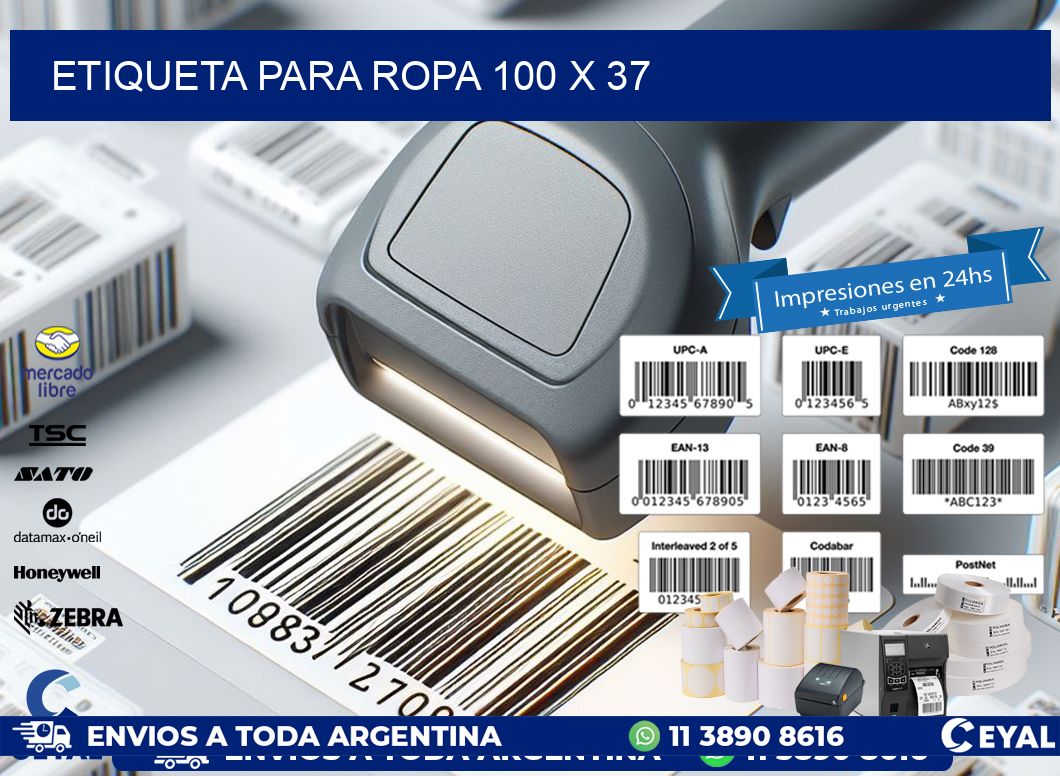 ETIQUETA PARA ROPA 100 x 37