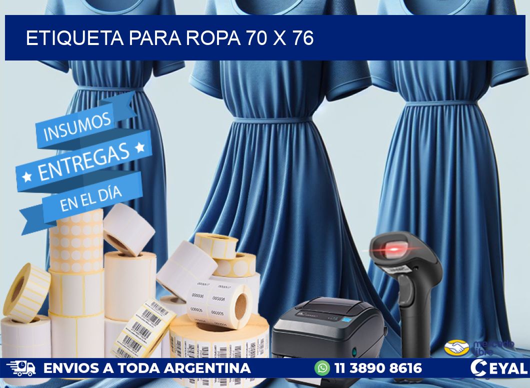 ETIQUETA PARA ROPA 70 x 76