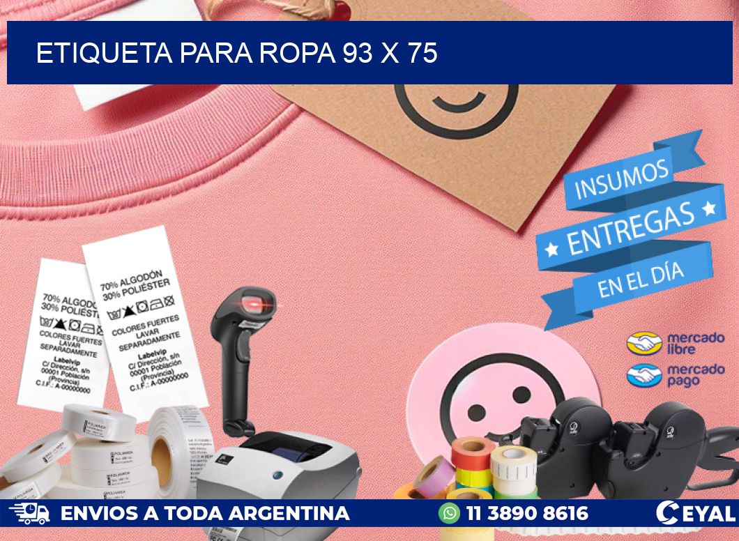 ETIQUETA PARA ROPA 93 x 75