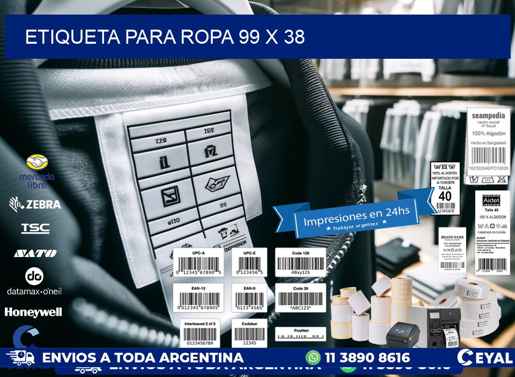 ETIQUETA PARA ROPA 99 x 38