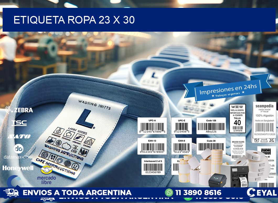 ETIQUETA ROPA 23 x 30