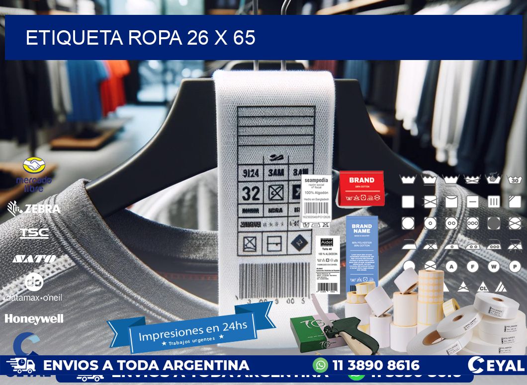 ETIQUETA ROPA 26 x 65