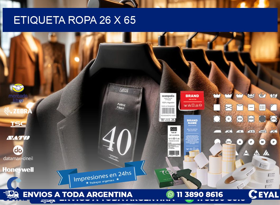 ETIQUETA ROPA 26 x 65