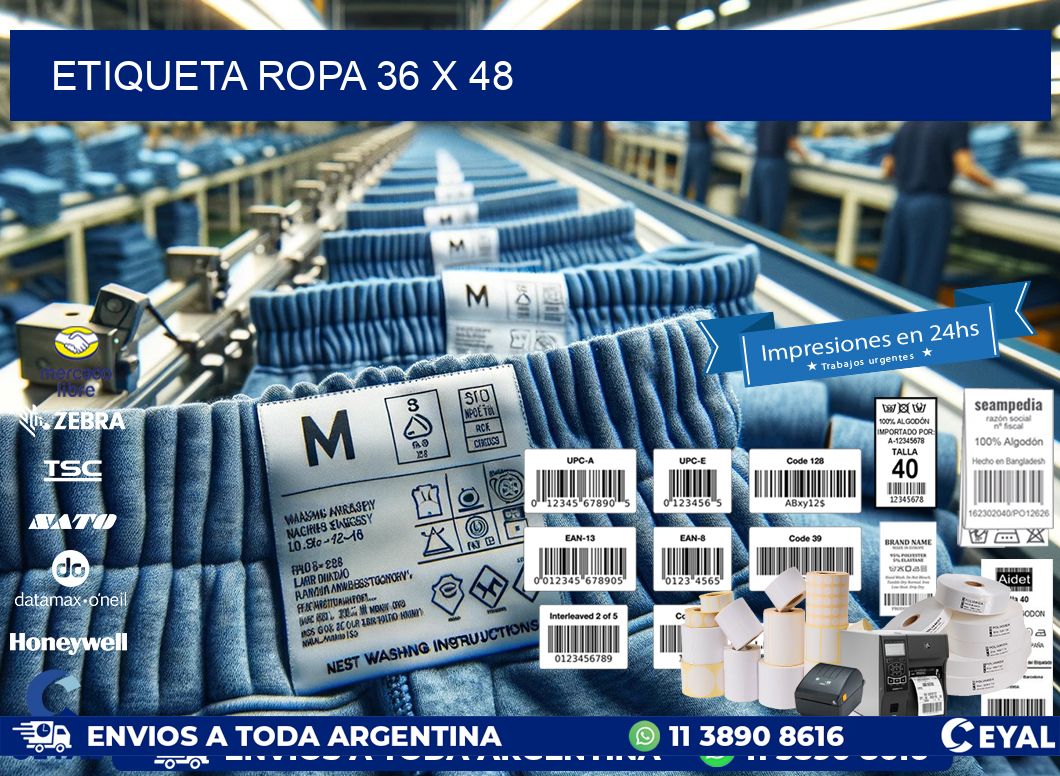 ETIQUETA ROPA 36 x 48