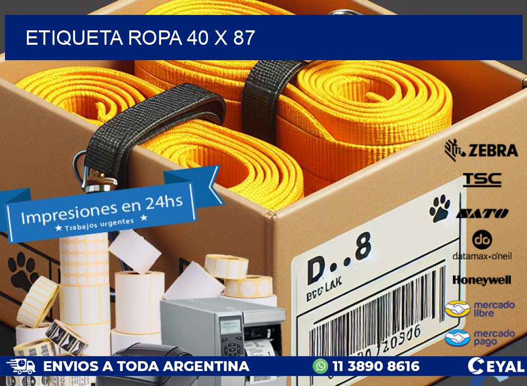 ETIQUETA ROPA 40 x 87