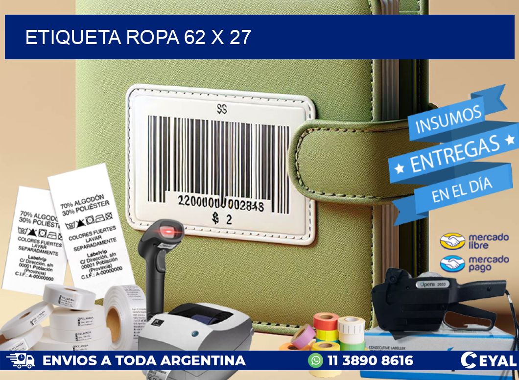 ETIQUETA ROPA 62 x 27