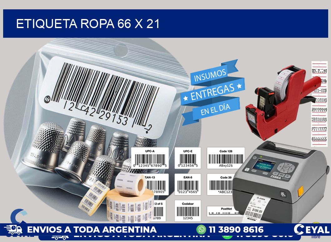 ETIQUETA ROPA 66 x 21