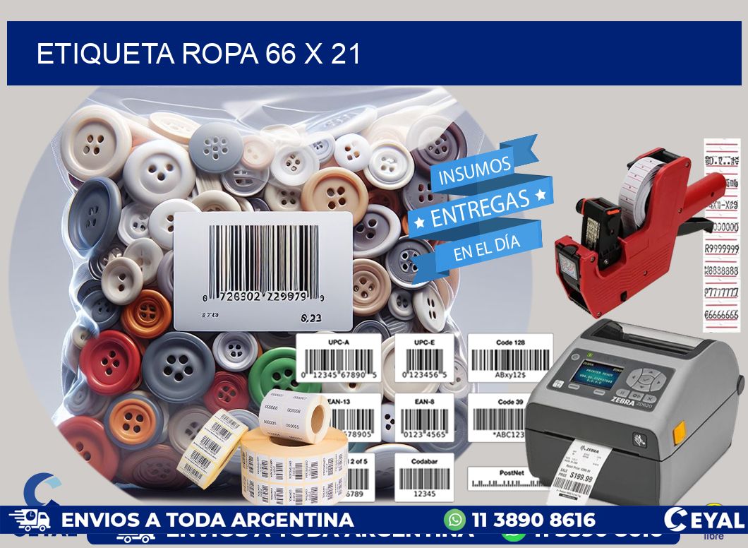 ETIQUETA ROPA 66 x 21