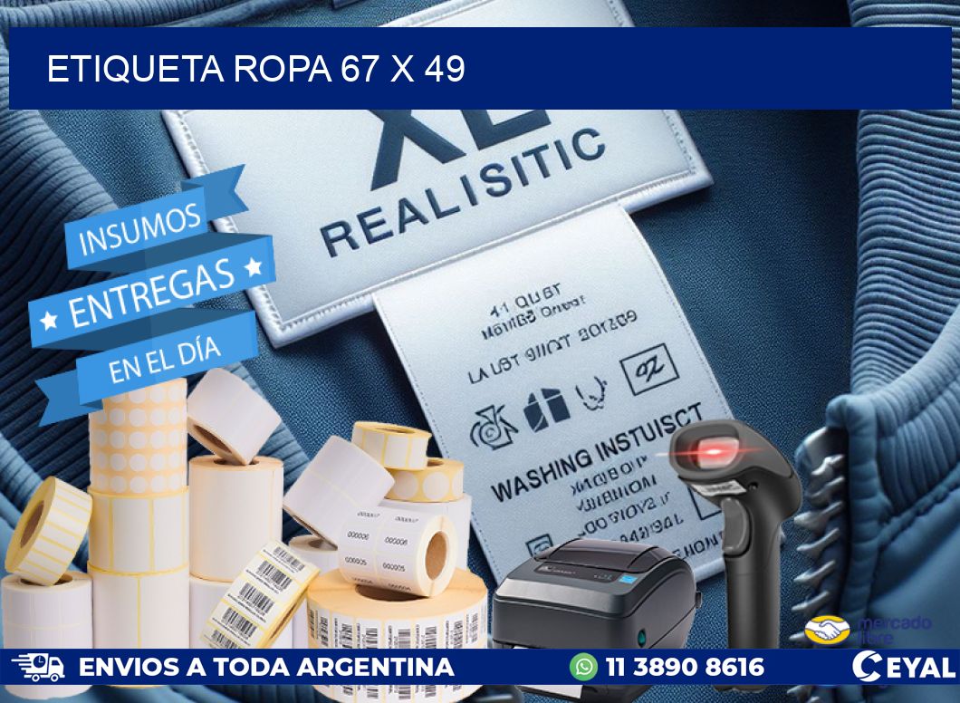ETIQUETA ROPA 67 x 49
