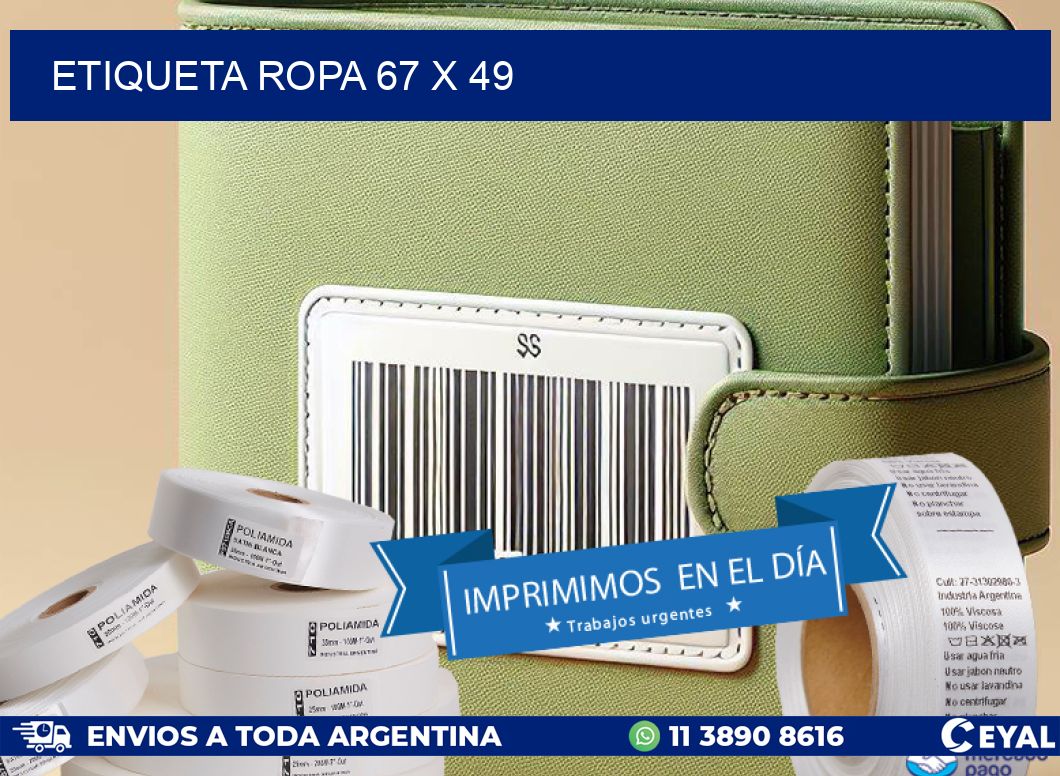 ETIQUETA ROPA 67 x 49