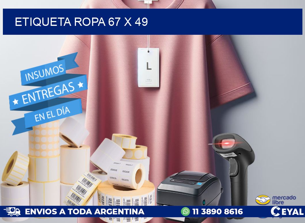 ETIQUETA ROPA 67 x 49