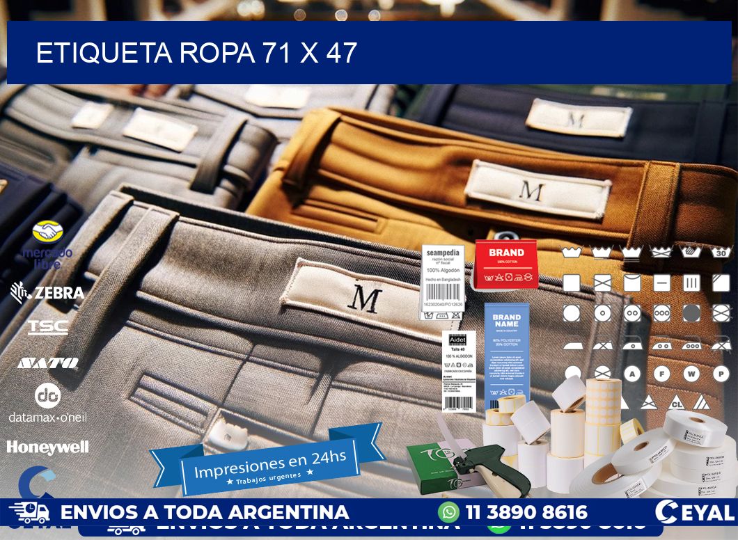 ETIQUETA ROPA 71 x 47