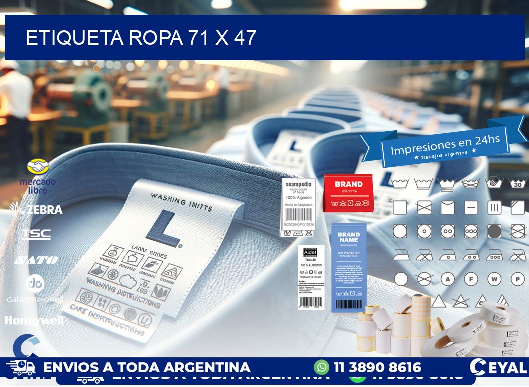 ETIQUETA ROPA 71 x 47