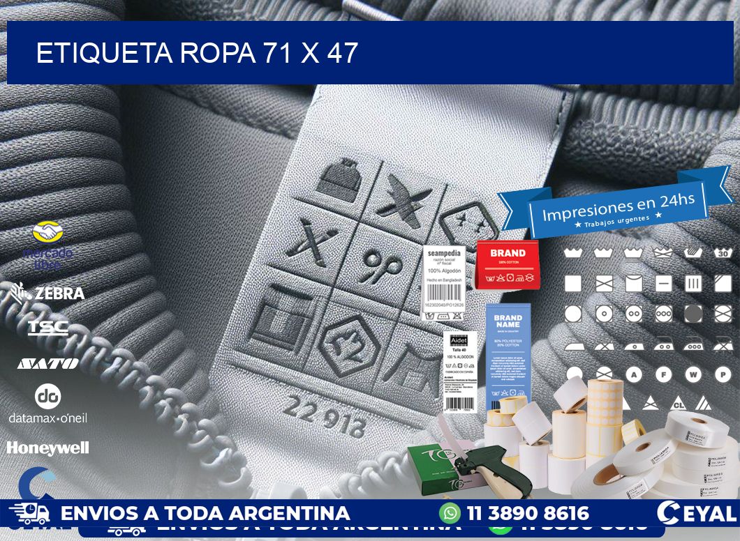 ETIQUETA ROPA 71 x 47
