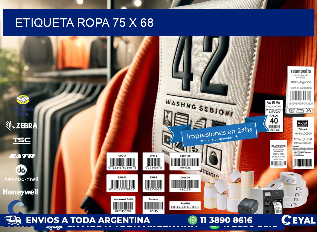 ETIQUETA ROPA 75 x 68