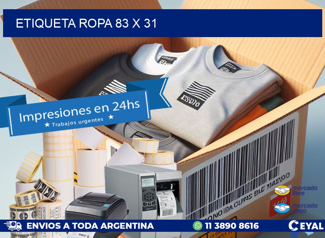 ETIQUETA ROPA 83 x 31