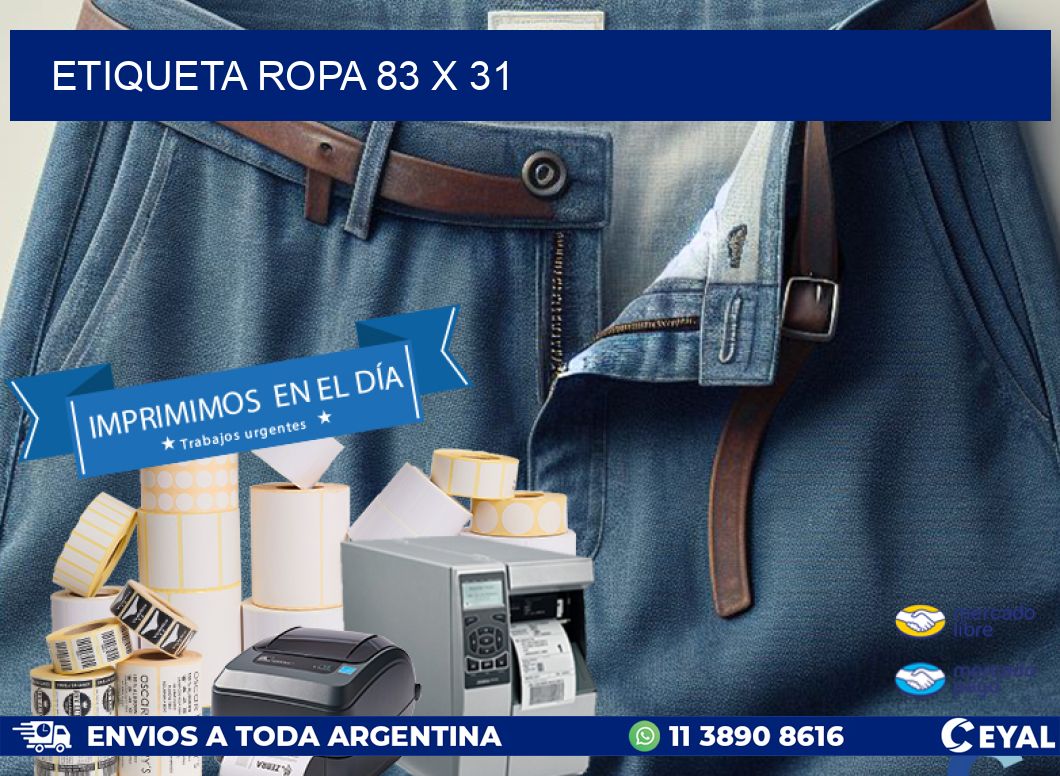 ETIQUETA ROPA 83 x 31