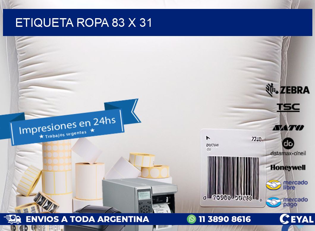 ETIQUETA ROPA 83 x 31