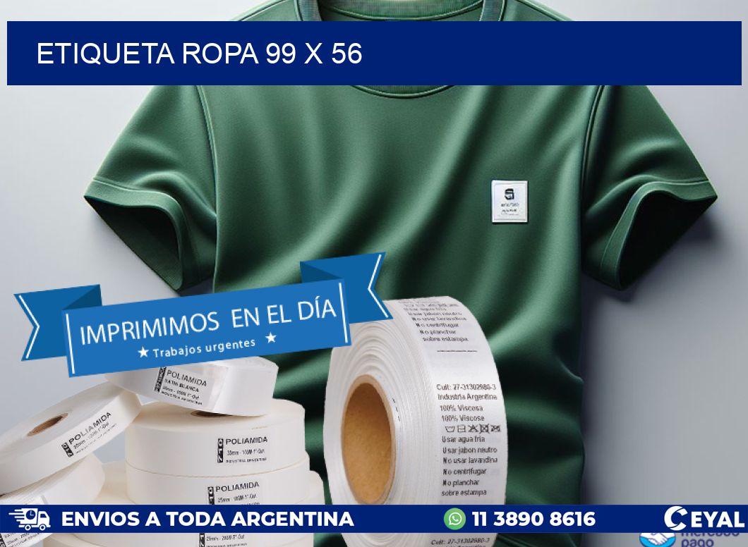 ETIQUETA ROPA 99 x 56