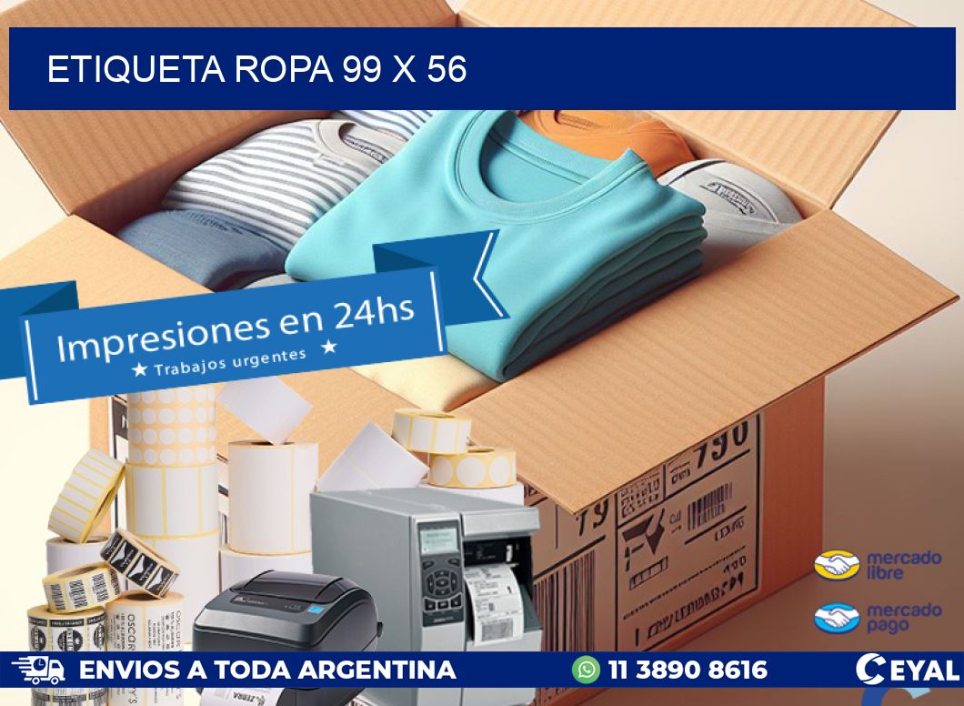 ETIQUETA ROPA 99 x 56