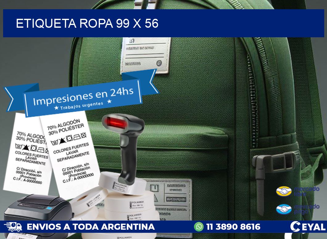 ETIQUETA ROPA 99 x 56