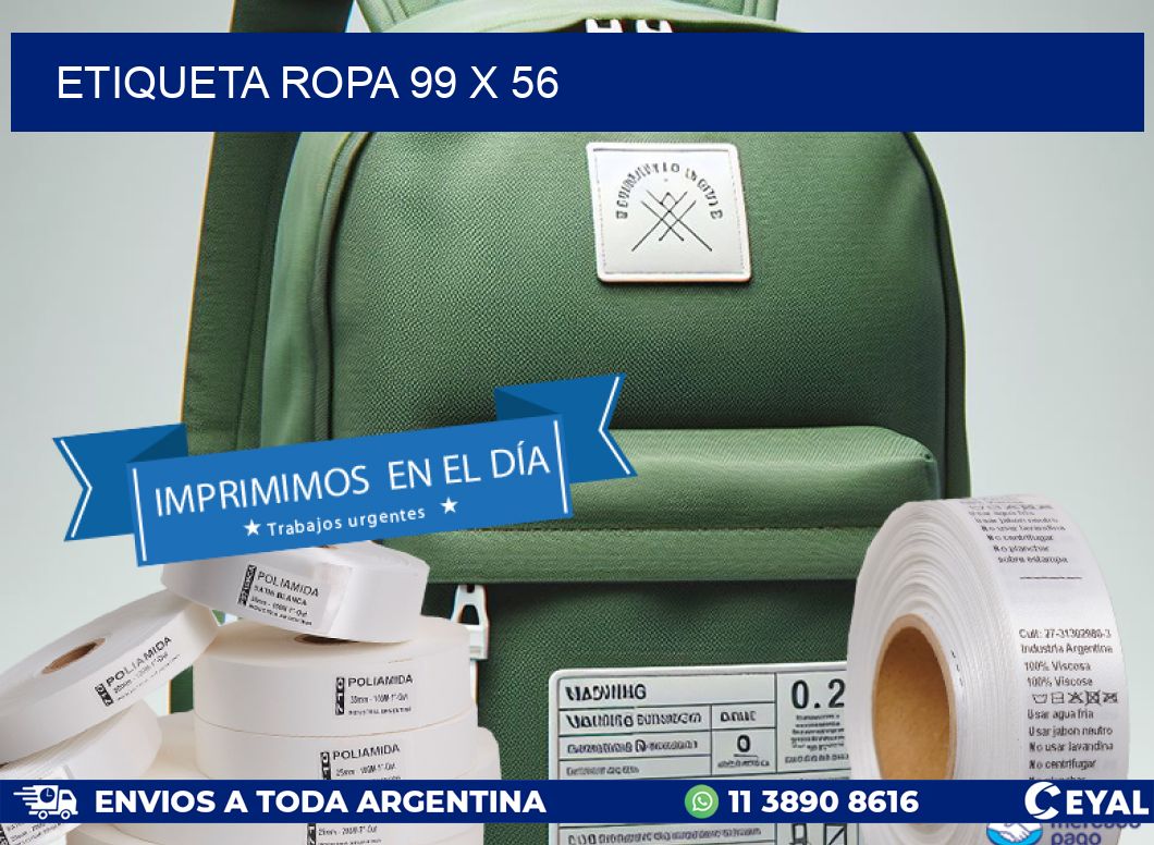 ETIQUETA ROPA 99 x 56