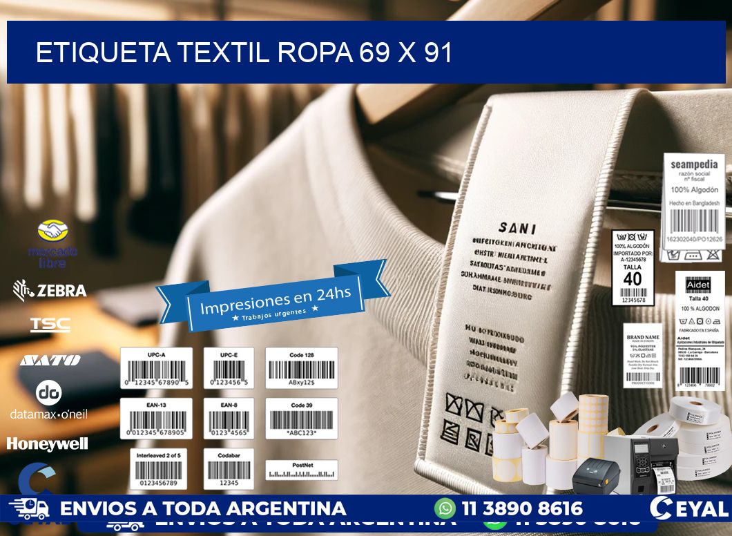 ETIQUETA TEXTIL ROPA 69 x 91