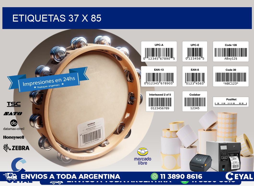 ETIQUETAS 37 x 85