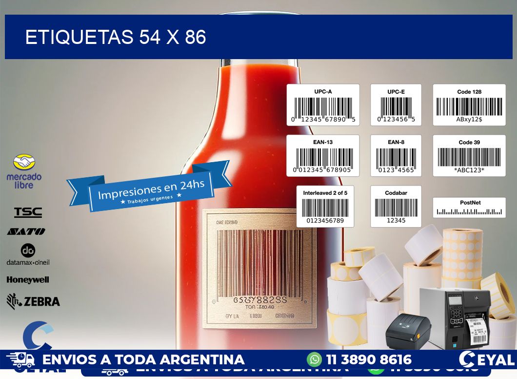 ETIQUETAS 54 x 86